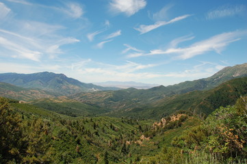 Naklejka premium mountain landscape with blue sky