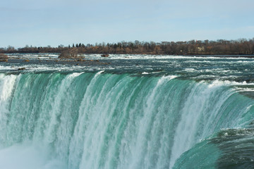 Fototapeta na wymiar Niagara Falls blue water background