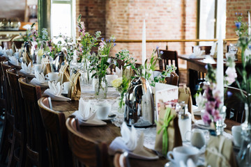 photo of dinner tables at a wedding