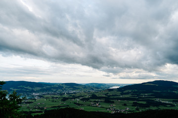 photo of the landscape of mountains and the sky