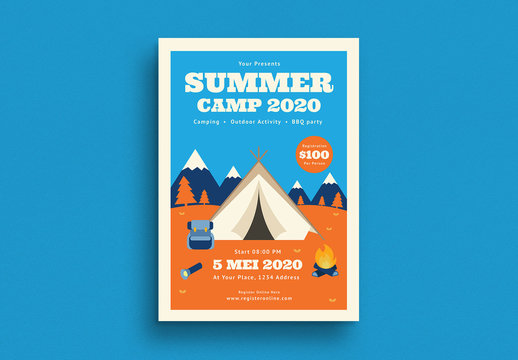 Summer Camp Event Flyer Layout