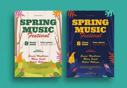Spring Music Festival Poster Layout