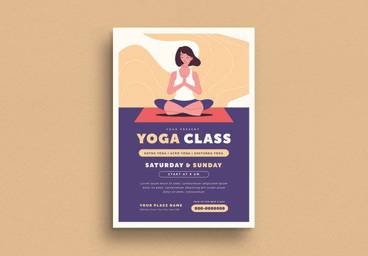 Yoga Class Flyer Layout