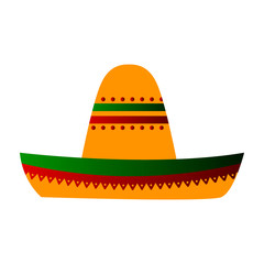 Isolated traditional mexican hat