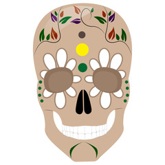 Decorated mexican skull