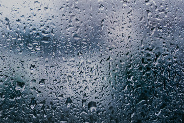 water drops on glass