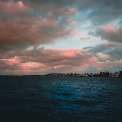nature sea ocean water sun sunset nature surf bridge horizon sunrise blue sky beautiful summer...