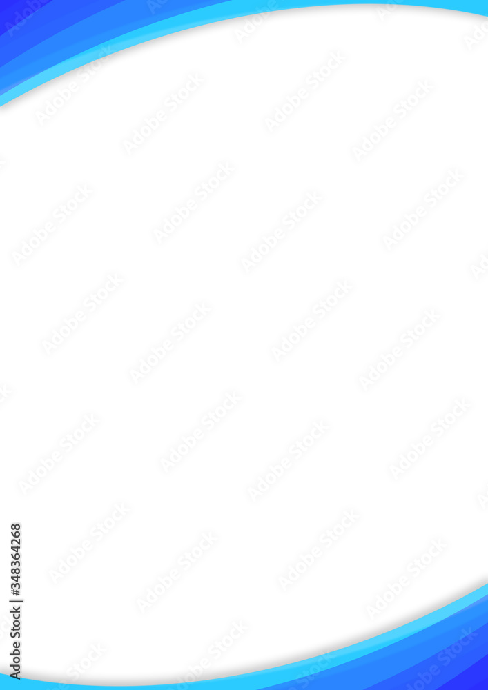 Fototapete abstract blue circle stack on top and bottom template background.