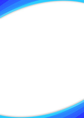 Abstract blue circle stack on top and bottom template background.