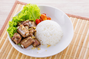 Fried pork with rice