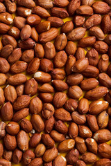 Peanut yellow infinite background closeup