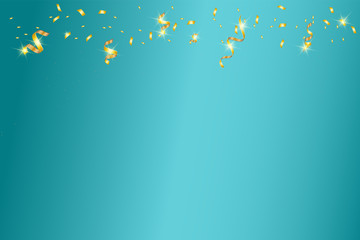 Golden confetti isolated. Confetti burst. Festive vector illustration