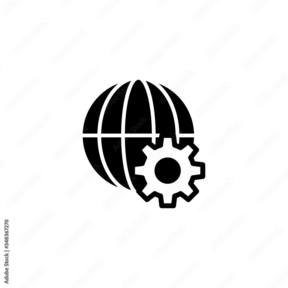 Aufkleber website optimization icon vector in black solid flat design icon isolated on white background