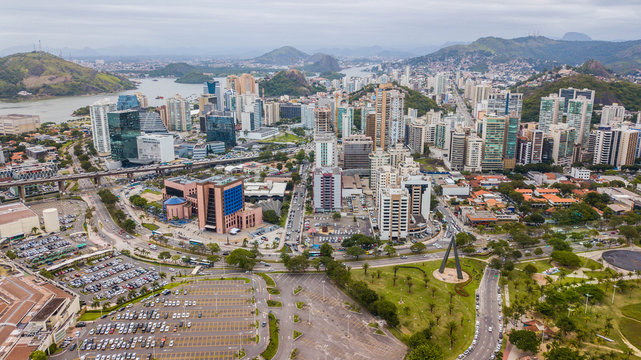 Vitória - ES. Aerial view of Vitoria city center, Espírito Santo state, Brazil