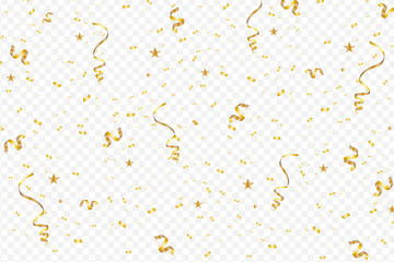 Vector confetti. Festive illustration. Party popper isolated on white background