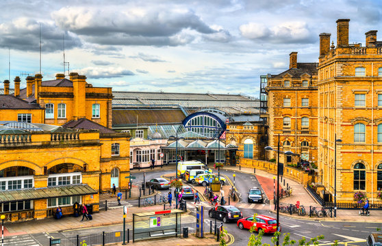 York railway station in England - Powered by Adobe