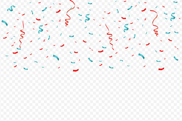 Vector confetti. Festive illustration. Party popper isolated on white background