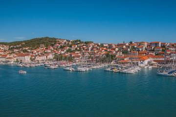 Fototapeta na wymiar View of old Trogir town from Castel, Dalmatia, Croatia