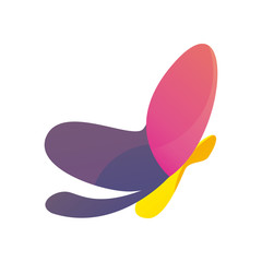 cute butterfly gradient style icon vector design