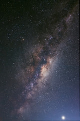 Clearly milky way on night sky in Calbuco. Chile.