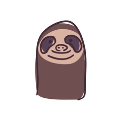 sloth cartoon flat style icon vector design