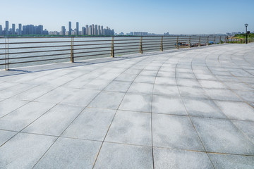 Perspective View of Monotone Gray Brick Stone on The Ground for Street Road. Sidewalk, Driveway,...