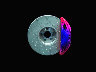 Disc braking system, abs technology that separates from the background cliping part