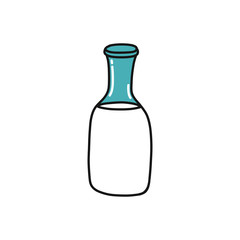 kefir doodle icon, vector illustration