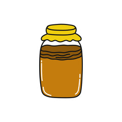kombucha doodle icon, vector illustration