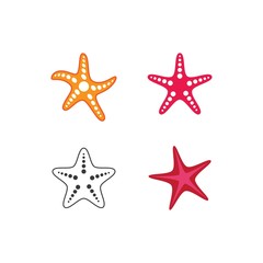 Fototapeta na wymiar Star fish logo