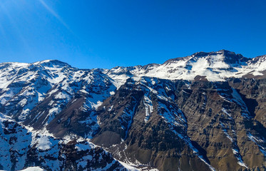 snow covered andes mountains