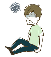 落ち込む男性