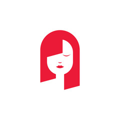 Simple Woman Logo Template Design