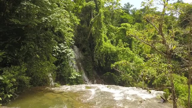 Drone discover a waterfall in the middle of the jungle
