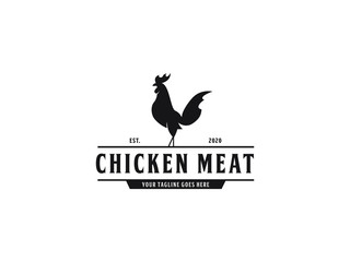 chicken Rooster Poultry Farm Vintage Badge logo design inspiration