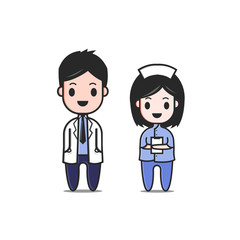 Doctor and nurse vector 