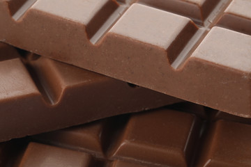 Delicious milk chocolate as background, closeup view