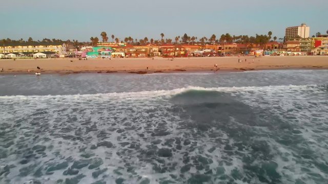 Drone view of Pacific beach San Diego