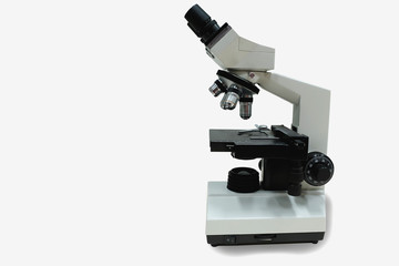 Laboratory Microscope isolated on white