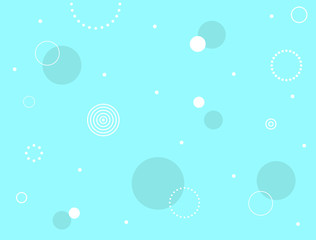 White circle pattern on sky blue background.