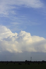Fototapeta na wymiar Cumulonimbus clouds with blue sky.