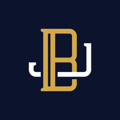 Initial Letter BJ JB Monogram Logo Design