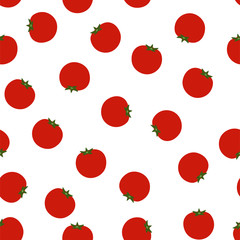 Tomato. Colored Seamless Vector Patterns