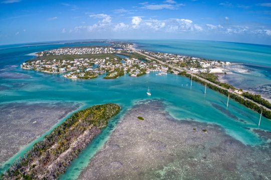 Aerial View of Florida Key Towns © Jacob