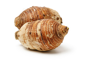 Taro on a white background