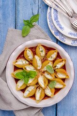 Pasta stuffed with ricotta and spinach