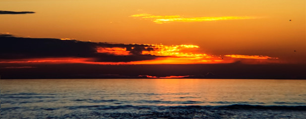 sunset over the sea, sky, sea, sun, water, ocean, cloud, orange, cloudscape, beautiful, seascape, Siesta Key, Florida