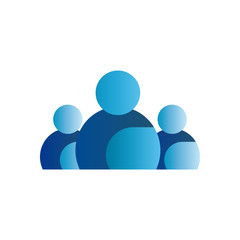 Avatars gradient style icon vector design