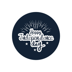 United Stated independence day concept, July 4th typographic design, block silhouette design