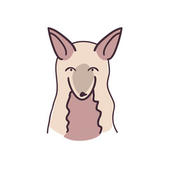 polar fox cartoon flat style icon vector design